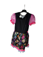 Tweedehands- Mexicaans Jurkje- Maat 164- Roze