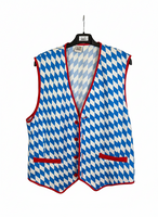 Tweedekans- Oktoberfest - Vest Maat 52- Blauw-Wit