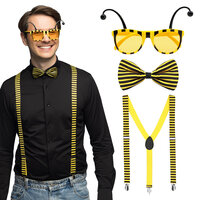 Accessoireset Honingbij 3-delig - Bril - Bretel - Strikje