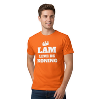 T-shirt Oranje - Lam Leve de Koning - Volwassenen