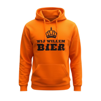 Oranje Koningsdag Hooded Sweatshirt - Wij Willem Bier