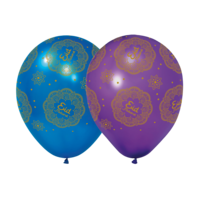 Eid Mubarak - Ballonnen - 6 stuks - blauw-goud-paars