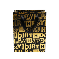 Cadeautas - Happy Birthday - Goud-Zwart