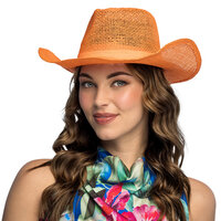 Cowboyhoed Sunny Oranje  - Koningsdag - Volwassenen 