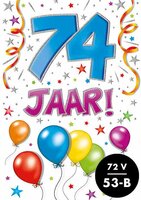 Verjaardagskaart - That Funny Age - 74 jaar - met Envelop