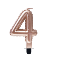 Cijferkaars Folie Ballon Vorm - Rosé -  4