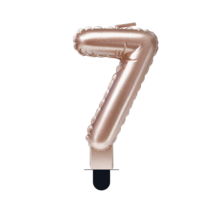 Cijferkaars Folie Ballon Vorm - Rosé -  7