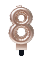 Cijferkaars Folie Ballon Vorm - Rosé - 8