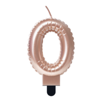 Cijferkaars Folie Ballon Vorm - Rosé - 0