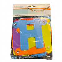 Letterslinger - Hartelijk Gefeliciteerd - 2,30 meter - Papier