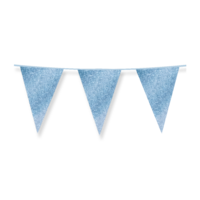 Glitter Vlaggenlijn Baby Blauw  - 20x30 cm - 6 meter - Versiering