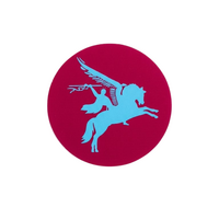 Ronde Airborne Sticker met Pegasus 