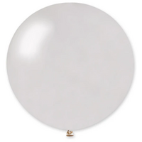 Topballon Latex - Metallic Wit - 80 cm 