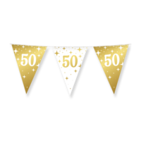 Vlaggenlijn Fancy - 50 jaar - Wit-Goud
