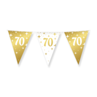 Vlaggenlijn Fancy - 70 jaar - Wit-Goud