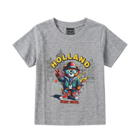 T-shirt Grijs  - Holland - Stay Cool - Katoen - Kinderen
