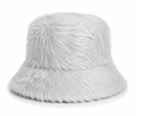Bucket Hat Pluche - Wit - Volwassenen
