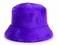 Bucket Hat Pluche - Paars - Volwassenen