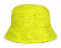 Bucket Hat Pluche - Geel  - Volwassenen