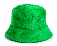 Bucket Hat Pluche - Groen - Volwassenen