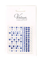 Steentjes - Face en Body Opplak - Hartjesmix Blauw-Wit