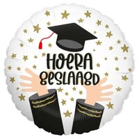 Folieballon - Hoera Geslaagd - 43 cm - Helium- en Luchtvulling