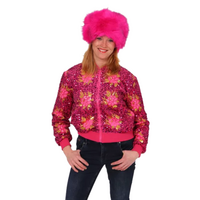 Paillettenjasje Flower Roze - Glitter en Glamour - Dames