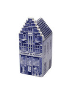 Delfts Blauw Grachtenhuis - Bloemen en Planten - Keramiek - 14 cm