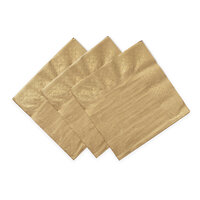 Papieren Servetten Champagne Goud – 20 Stuks – 33x33 cm – 3-Laags