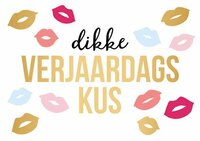 Wenskaart - Daisy - Dikke Verjaardagskus