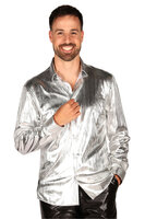 Blouse Zilver - Shining Star - Jaren 80 en 90 Disco - Heren