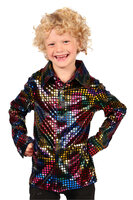 Shirt Disco Zwart - Jaren 80 & 90 - Kinderen