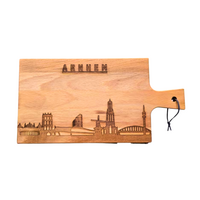 Borrelplank Skyline Arnhem - Beukenhout - 25x16 cm