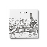 Tegeltje Skyline Arnhem - Souvenir - 15x15 cm