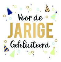 Wenskaart Daisy XL - Jarige Gefeliciteerd - met Envelop