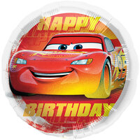 Folieballon - Happy Birthday - Cars - 45 cm - Helium- en Luchtvulling