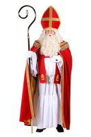 Sinterklaas Kostuum Fluweel Standaard - Mantel - Mijter en Habijt