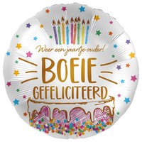 Folieballon Gefeliciteerd - Boeie Gefeliciteerd  - 45 cm - Helium- en Luchtvulling