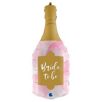 Folieballon Champagnefles - Bride To Be - 91 cm - Helium- en Luchtvulling