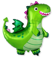 Folieballon - Draak Groen - 92 cm - Helium- en Luchtvulling