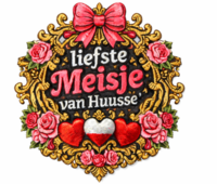 Embleem Huusse - Strijkembleem - Liefste Meisje Van Huusse