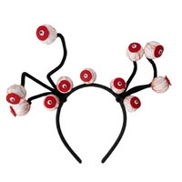 Griezelige Halloween Diadeem met Wiebelende Oogballen