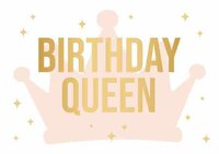 Wenskaart - Daisy - Birthday Queen