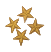 Embleem Huusse - Strijkembleem - Sterren Goud - 4 stuks