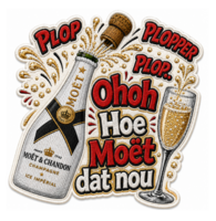Embleem Huusse - Strijkembleem - Moët Dat Nou