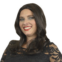 Damespruik - Lang Met Scheiding - Yvette Donkerbruin Damespruik - Lang Met Scheiding - Yvette Donkerbruin