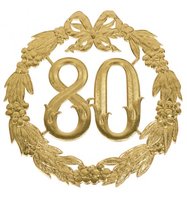 Lauwerkrans - 80 Jaar - Goud  Lauwerkrans - 80 Jaar - Goud