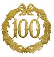 Lauwerkrans - 100 Jaar - Goud  Lauwerkrans - 100 Jaar - Goud