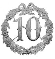 Lauwerkrans - 10 Jaar - Zilver