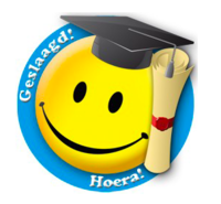 Huldeschild Decoratie Verkeersbord - Smiley Geslaagd
